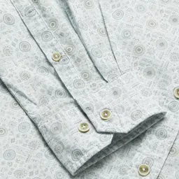 Peter England Casuals Men Geometric Printed Spread Collar Cotton Casual Shirt image 5