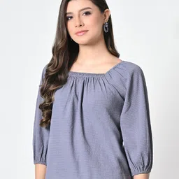 OTIRA Self Design Square Neck Top image 5