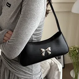 LULU & SKY Women Solid Bow Detail Shoulder Bag-picture-40