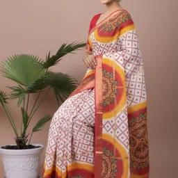 MUNGA FASHION Ethnic Motifs Pure Cotton Handloom Gadwal Saree image 4