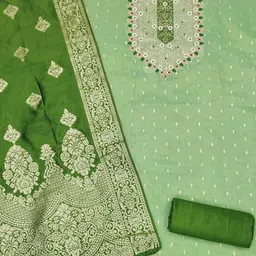 KALINI Women Silk Blend Woven Design Dress Material-picture-24