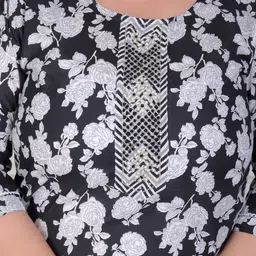 HIGHLIGHT FASHION EXPORT Printed Pure Cotton Straight Kurta with Trousers & Dupatta image 2