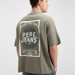 Pepe Jeans Men Printed Extended Sleeves Pure Cotton T-shirt image 3