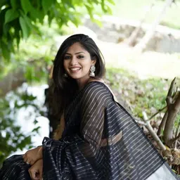 KALINI Striped Silk Blend Banarasi Saree image 5