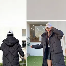 bebe Women Longline Puffer Jacket-image-84