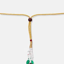 ATIBELLE Gold-Plated Stone-Studded & Beaded Jewellery Set image 3