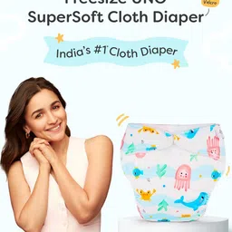 SuperBottoms Uno Super Soft Cloth Diaper With Velcro image 2