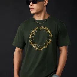 The Souled Store Men Typography Printed Round Neck Pure Cotton Relaxed Fit T-shirt-picture-30