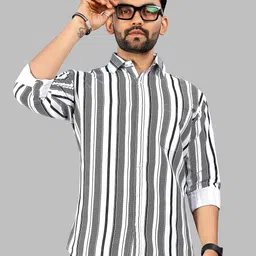 FTX Men Standard Striped Casual Shirt-image-88