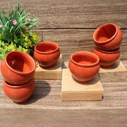 laghima jadon Brown Solid Ceramic Matte Cups Set of 6 image 3