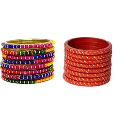 SAND Multi Glass Artificial Stones & Beads Bangle-picture-31