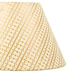 Lampenschirm India Gold-Toned Printed Cotton Frusturical Shaped Lampshade image 2