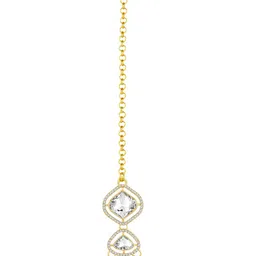 Peora Gold- Plated Cubic Zirconia & Beads Studded Jewellery Set image 4