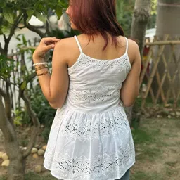 SHRIYANI Embellished Embroidered Cotton Top image 5