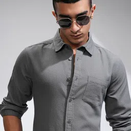 HIGHLANDER Men Comfort Slim Fit Opaque Casual Shirt-image-76