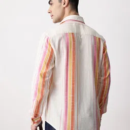 Mast & Harbour Candy Striped Spread Collar Casual Shirt image 4