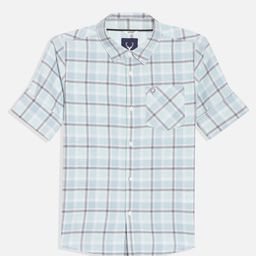 Allen Solly Junior Boys Slim Fit Opaque Checked Casual Shirt-picture-23