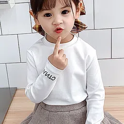 Xsole Girls Round Neck Long Sleeve Trendy Top-picture-24