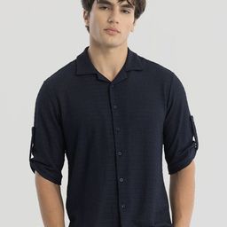 Snitch Men Comfort Cuban Collar Solid Boxy Casual Shirt-picture-15