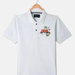 Octave Boys Graphic Printed Polo Collar Cotton T-shirt-picture-21