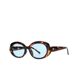 Woggles Unisex Oval Sunglasses with UV Protected Lens WOCN-POV-3892C1 image 4