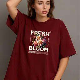 Moda Rapido Women Floral Printed T-shirt image 2