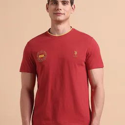 U.S. Polo Assn. Men Solid Slim Fit Cotton T-shirt-picture-36