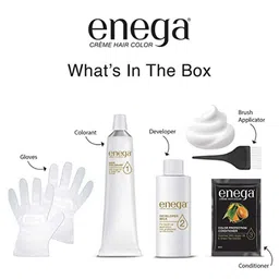 Enega Creme Hair Color With Argan Oil & Green Tea Extract 150 ml - Honey Blonde 7.3 image 3