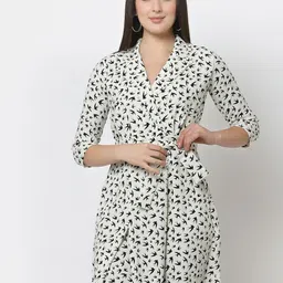 DELIS Women Conversational Print Wrap Dress-picture-12