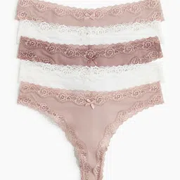 H&M 5-Pack Microfibre and Lace Brazilian Briefs-image-1