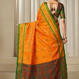 KALINI Woven Design Zari Silk Blend Patola Saree image 3