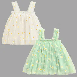 TotzTouch Floral Print Ruffled Net A-Line Dress-image-86