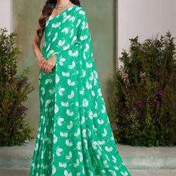 Garden Vareli Floral Printed Saree image 2