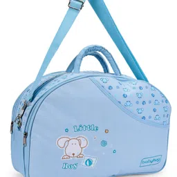 Babyhug Diaper Bag With Changing Mat Little Boy Print - Sky Blue image 5