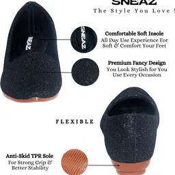 SNEAZ Women's & Girls Stylish Comfortable Daily Use Flat Bellies For Women image 4