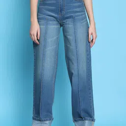 PUELLA Women Straight Fit High-Rise Light Fade Stretchable Jeans-image-98