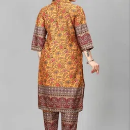 Swibona Printed Shirt Collar Top & Trousers Co-Ords Set image 4