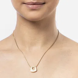 Scintillare By Sukkhi Stainless Steel Gold Plated Contemporary Pendant With Chain image 4