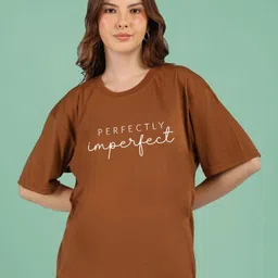 Mast & Harbour Women Typography Printed Drop-Shoulder Sleeves T-shirt-picture-11