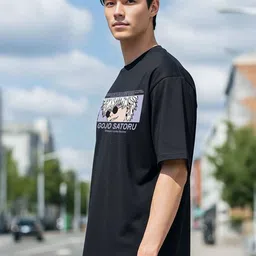 MaverIQ Men Printed Oversized Cotton T-shirt image 4