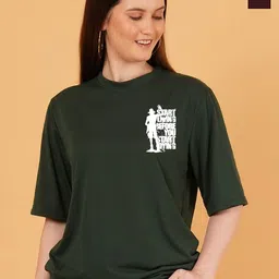 Parona Women Pack of 2 Typography Printed Round Neck T-shirts-picture-24