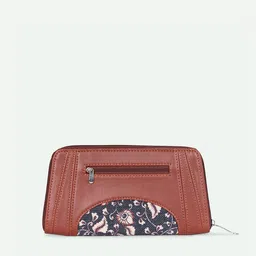 ZOUK Arika Women Chittoor Blue Kalamkari Printed Zipper Wallet image 5