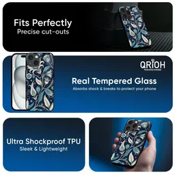 QRIOH Floral Printed iPhone 16 Pro Back Case Mobile Accessories image 4