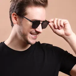 Irayz Unisex Black Lens & Black Square Sunglasses with-picture-17