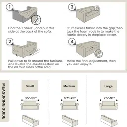 Aura Brown L-Shaped Sofa Cover With Arms image 5