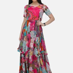 BAESD Floral Print Chiffon Maxi Dress image 2