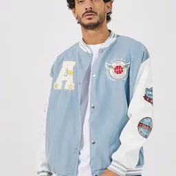 Styli Men Colourblocked Bomber Jacket-picture-15