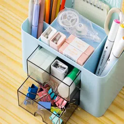 HOUSE OF QUIRK Blue 1Pieces Desk Organiser image 2