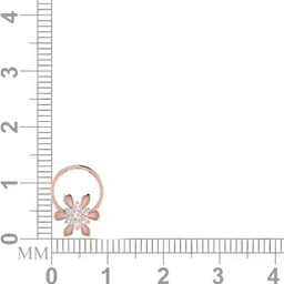 avsar Tanirika 14kt Cubic Zirconia Rose Gold Nose Wire image 3