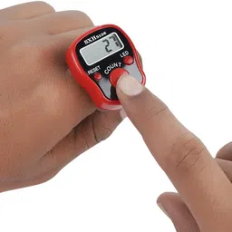 sj traders Finger Ring Digital Counting Machine|| Jaap mala Purpose with LED Digital Tally Counter image 3
